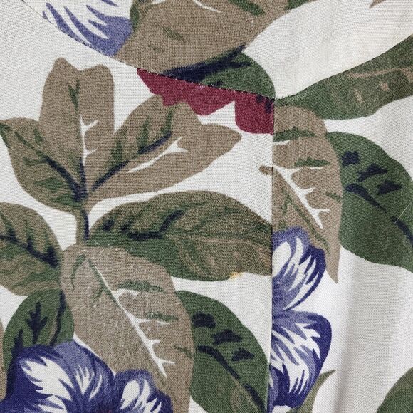 7/8 All That Jazz Midi Dress Plum Purple Floral Short Sleeve Vintage 80's 90's - Picture 14 of 14